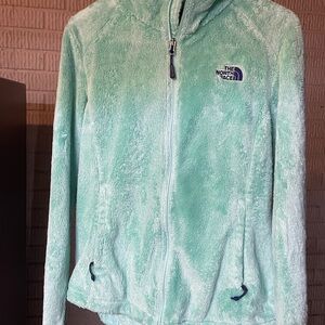 The North Face Women's Light Green Teddy Jacket size small